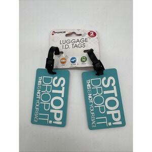 G Force Luggage Tag Travel ID Insert Label Stop Drop Not Your Bag  New